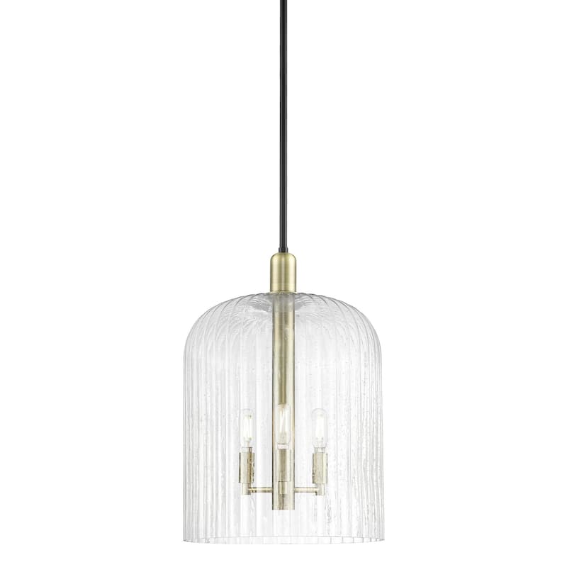 Innovations Lighting 716-3S-18-12 Bridal Veil Pendant Bridal Veil 3 - Black Antique Brass / Seedy