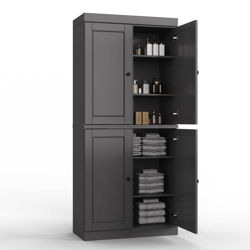 100% Solid Wood 32" Bathroom Cabinet with Optional Doors by Palace Imports