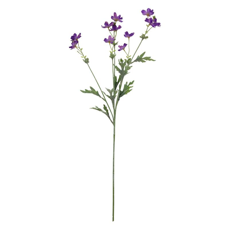 Baby Cosmos Artificial Silk Floral Spray - 27.5" - Purple