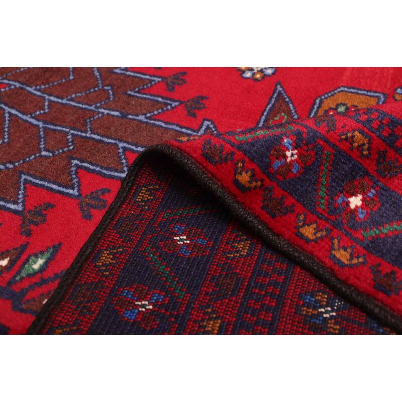 ECARPETGALLERY Hand-knotted Teimani Red Wool Rug - 3'5 x 6'4