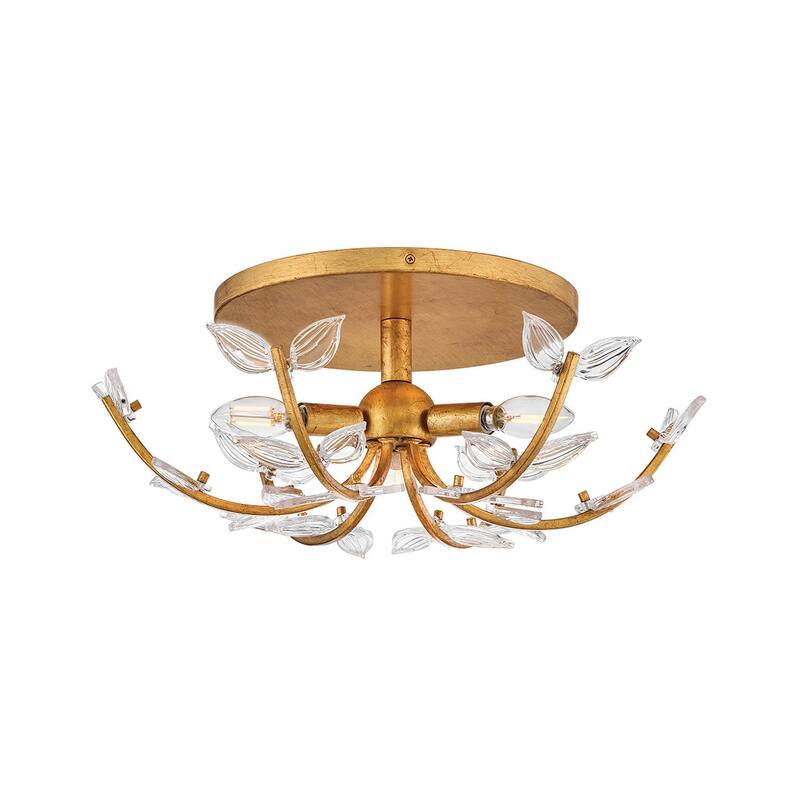 Hinkley Lighting 48283 Aliso 3 Light 20" Wide Semi-Flush Ceiling - Distressed Brass