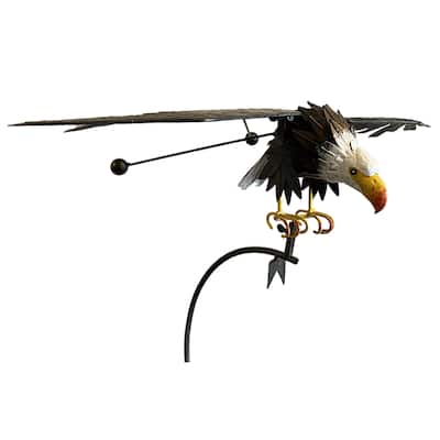 Eagle Rocker Outdoor Garden Stake - 51.5" - Brown and White