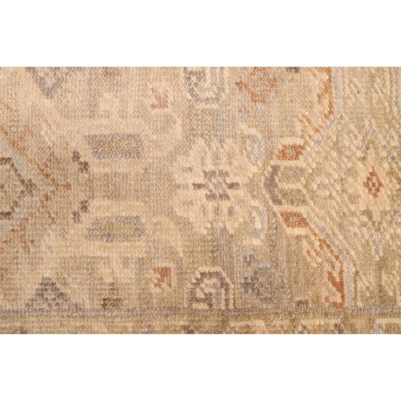 ECARPETGALLERY Hand-knotted Kavya Oushak Light Khaki Wool Rug - 8'10 x 11'9