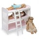 preview thumbnail 5 of 7, Badger Basket Triple Doll Bunk Bed with Ladder, Bedding, and Free Personalization Kit - Pink Gingham