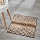 preview thumbnail 1 of 123, Better Trends 100% Micro Polyester Knitted Bathroom Rugs - Casablanca Collection with Chevron Pattern, Machine Washable Bath Mat 24" x 24" Square - Brown