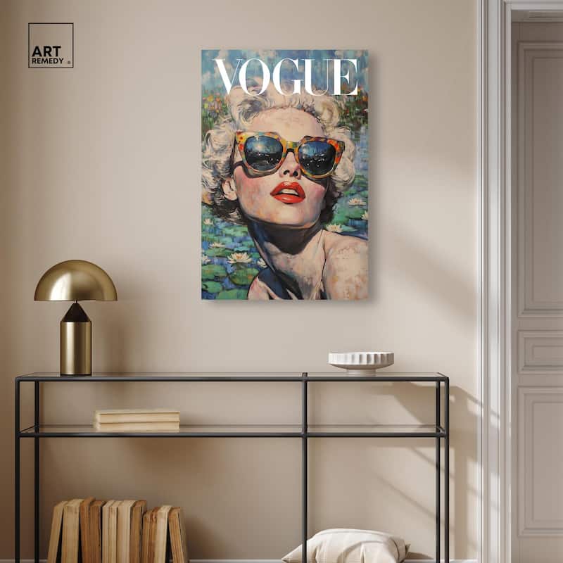 Water Lilies Icon Canvas by Art Remedy, Gallery Wrapped