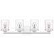 preview thumbnail 10 of 22, Quoizel Abner Steel 4-light Bath Light