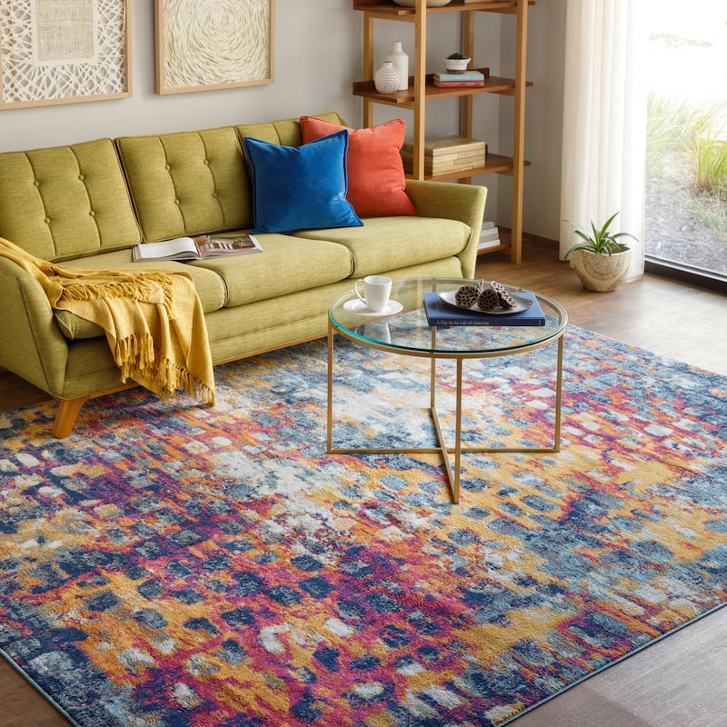 Livabliss Hank Vibrant Abstract Area Rug - 7' 10" x 10' - Multi