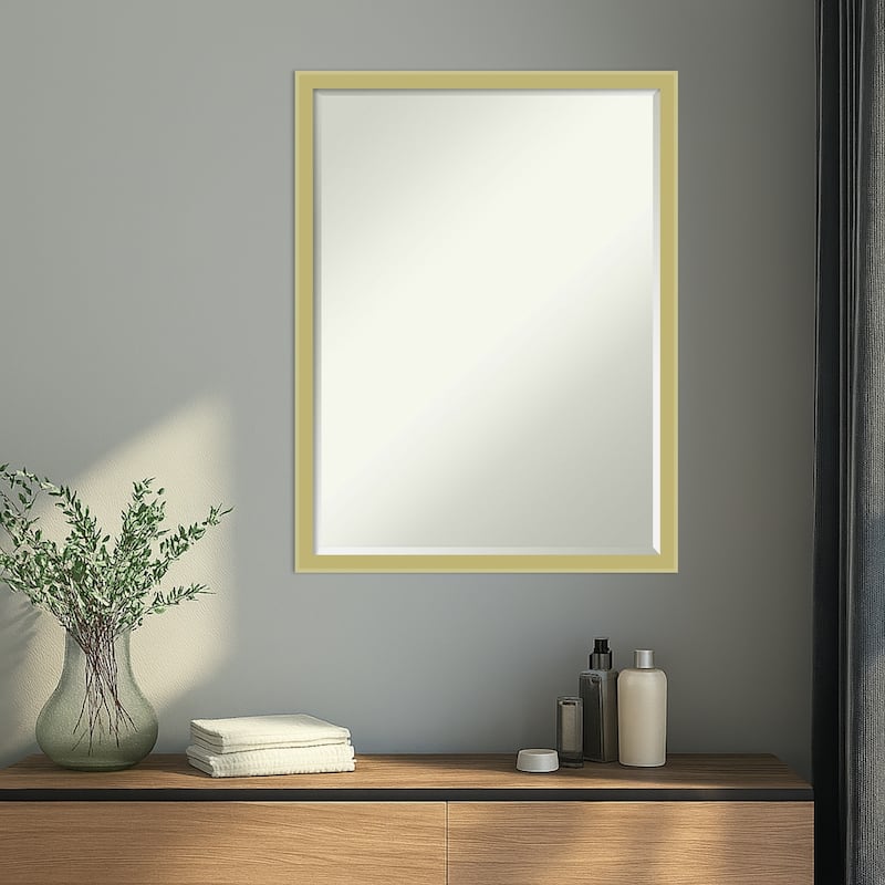 Incline Half-Inch-Bevel Wood Framed Wall Mirror