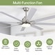 preview thumbnail 7 of 128, Sofucor 52/66/72/76/84Inch Large Ceiling Fan with Dimmable LED Light ,Remote&APP Control,8 Blades for Large Living Room,Porch