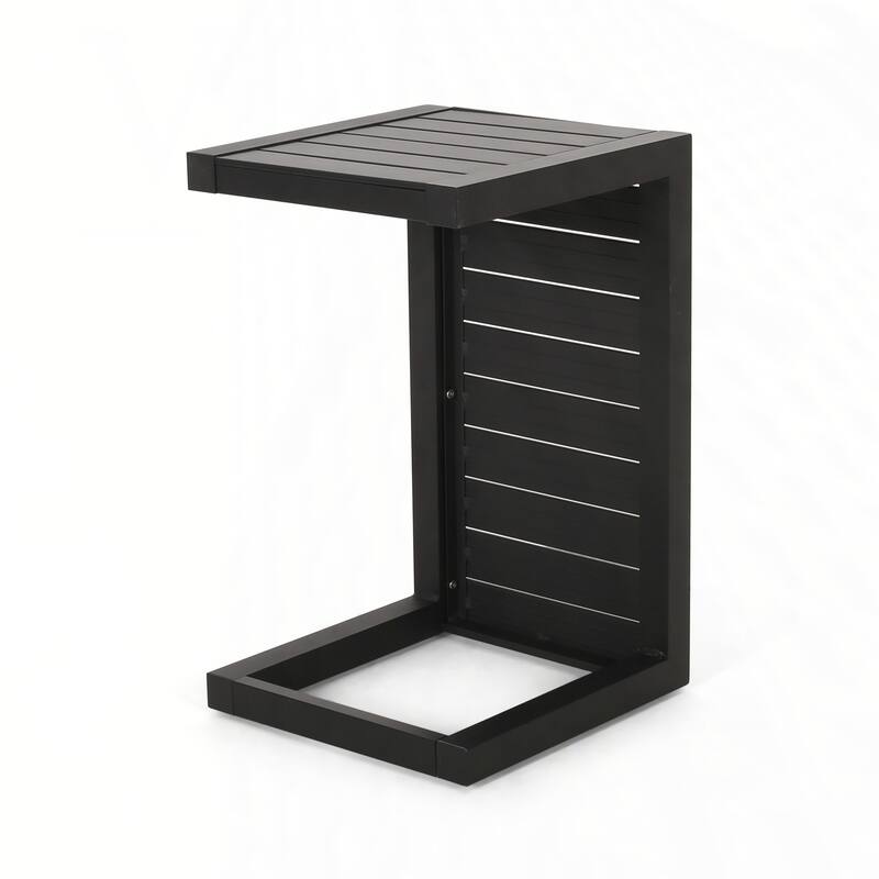 outdoor C-SHAPED TABLE GREY,without chairs