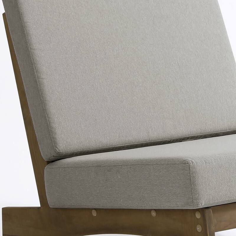 Outdoor Acacia Club Chair Set Loveseate with Weather-Resistant Cushions