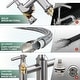 preview thumbnail 14 of 38, WOWOW Double Handle Bridge Kitchen Faucet with Advanced Spray