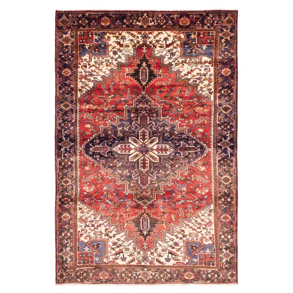 ECARPETGALLERY Hand-knotted Sarabi Light Red Wool Rug - 6'11 x 10'6