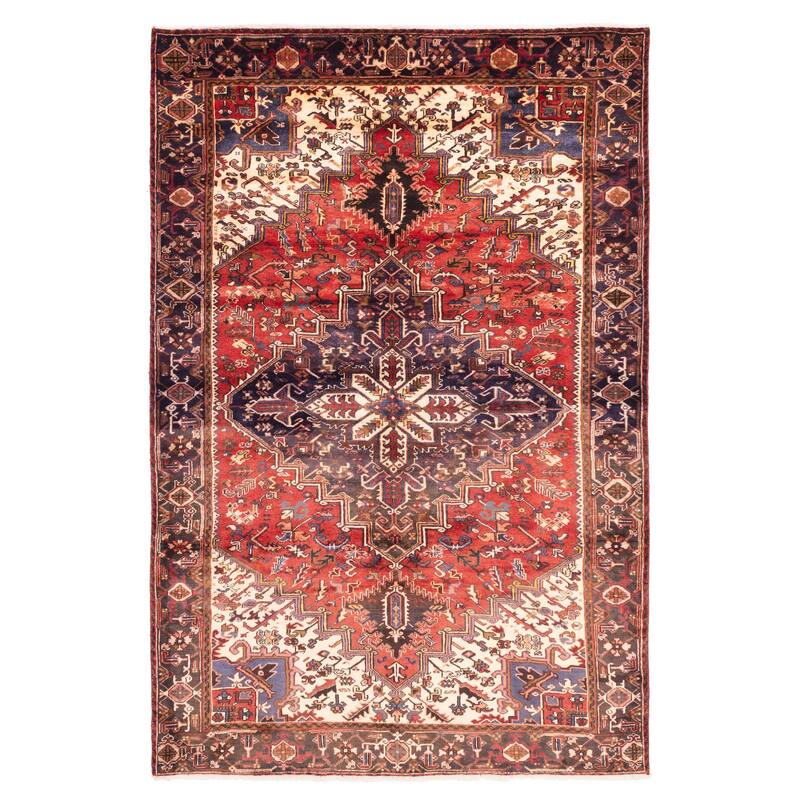 ECARPETGALLERY Hand-knotted Sarabi Light Red Wool Rug - 6'11 x 10'6