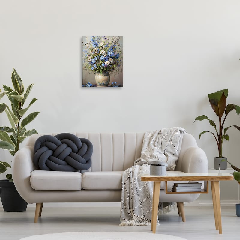 Stupell Cerulean Flower Bouquet Canvas Wall Art Design By Franklyn Gregory