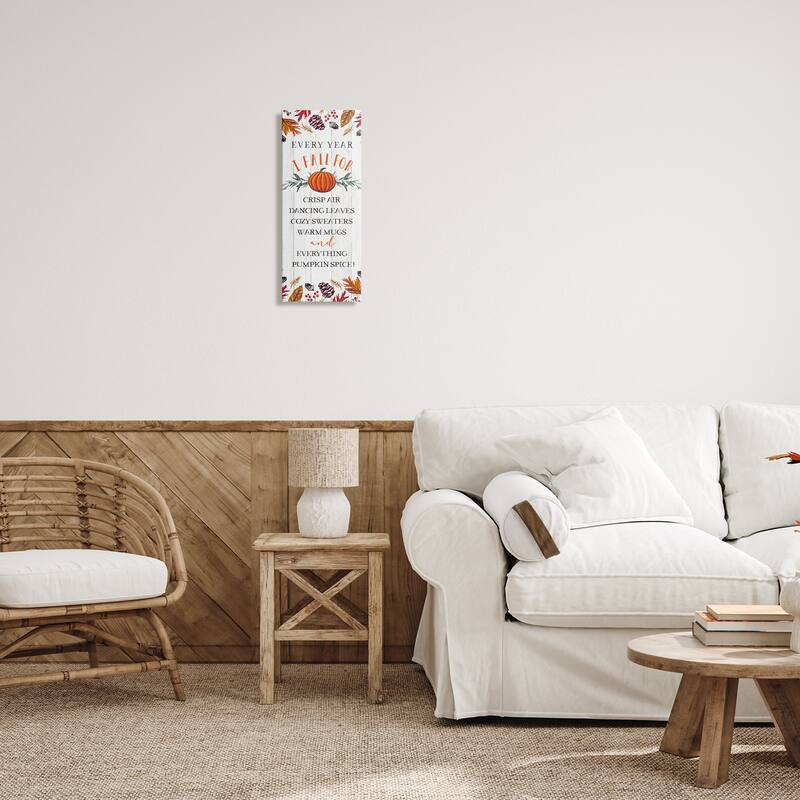 Stupell Every Year Favorite Fall Things Canvas Wall Art Design By Elizabeth Tyndall