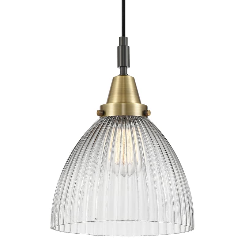 Innovations Lighting 447-1P-G222 Seneca Falls 10" Wide Mini Pendant - Black Antique Brass