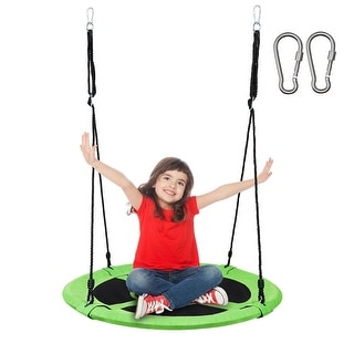 40" Flying Saucer Tree Swing Chair Kids Round Hanging Rope Seat Yard Toys