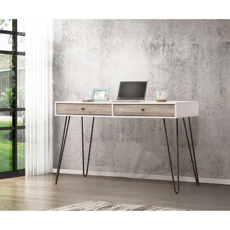 Taupe Oak Computer Desk