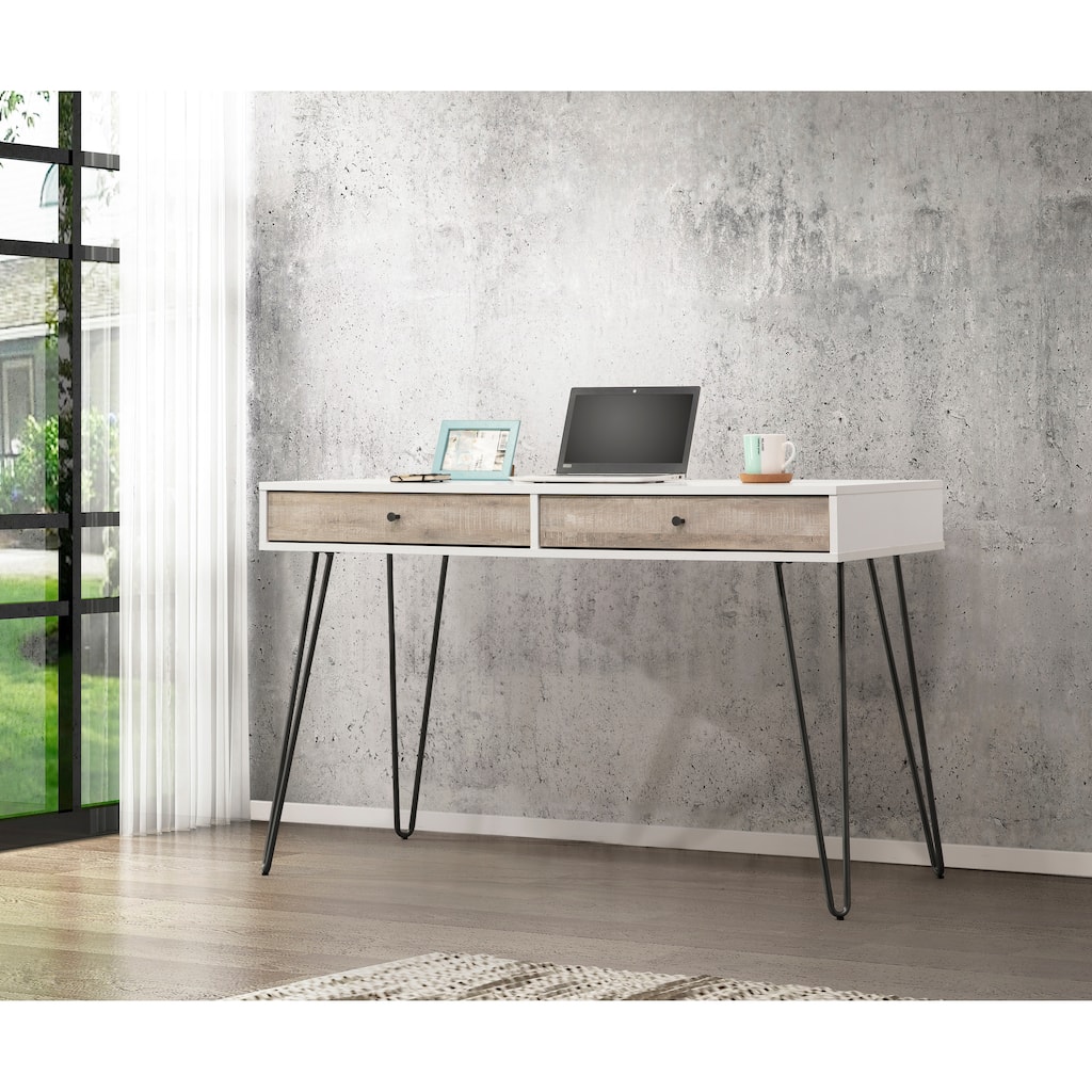 Taupe Oak Computer Desk