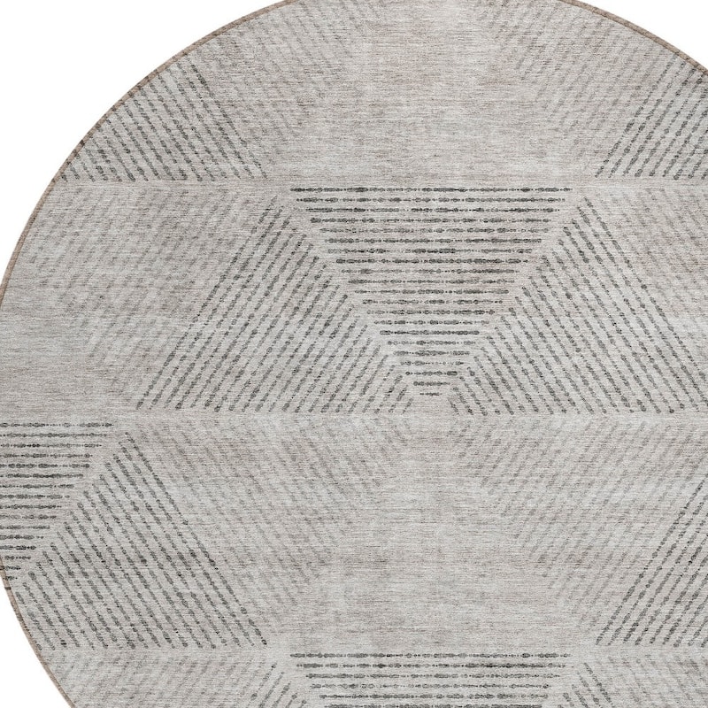 HomeRoots Geometric Transitional Rectangle Outdoor Rug