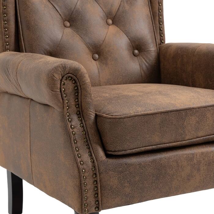 Lounge Chair, Wood Frame Armchair With Removable Cushion