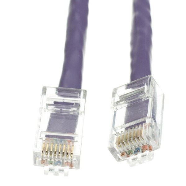 Shop Cat5e Purple Ethernet Patch Cable, Bootless, 50 foot ...