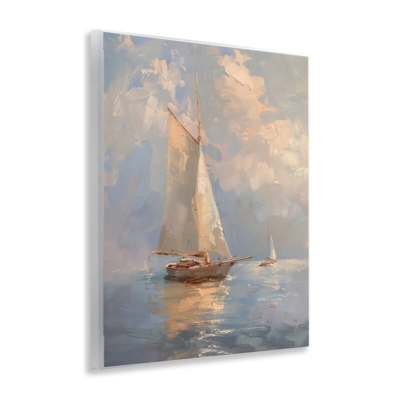 Stupell Maritime Ship on Cloudy Sea Wall Plaque Art Design By Arlington Prints