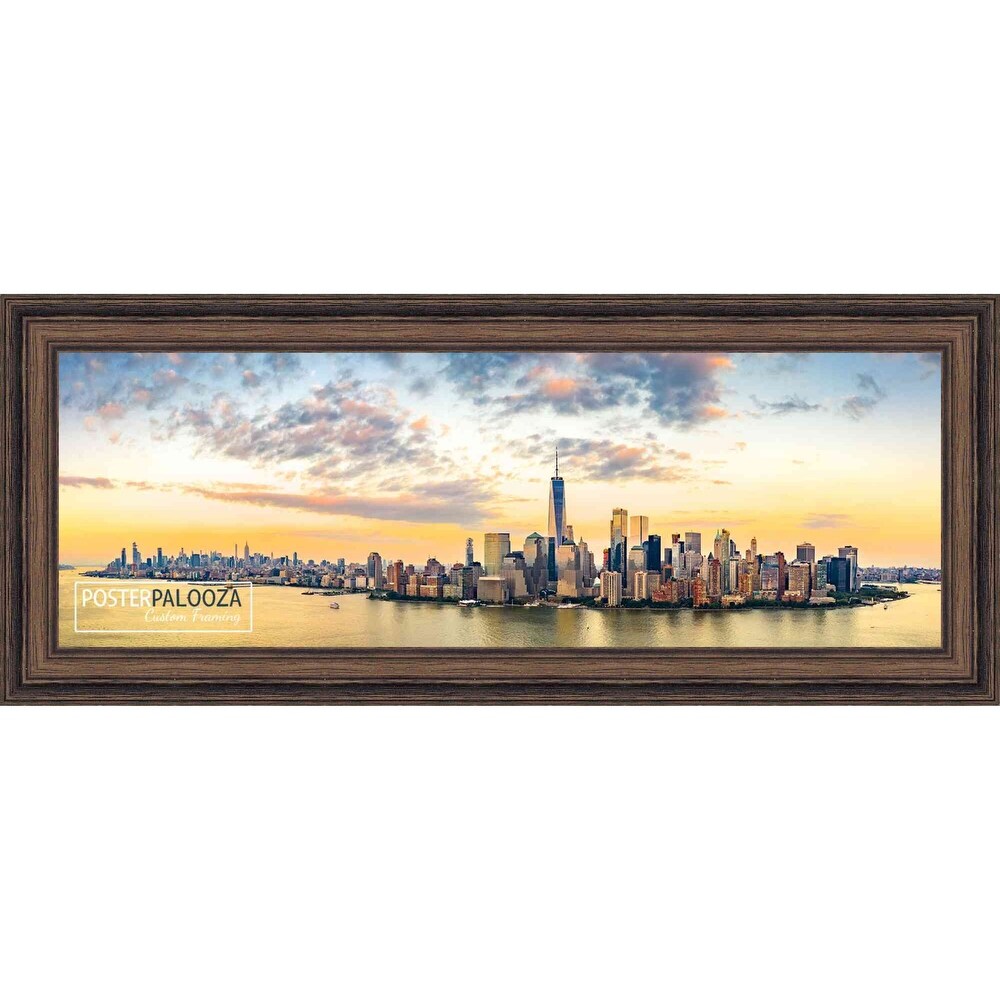 Poster Palooza 6x10 Frame Gold Bronze Solid Wood Picture Frame with UV  Acrylic, Foam Board Backing & Hardware Included