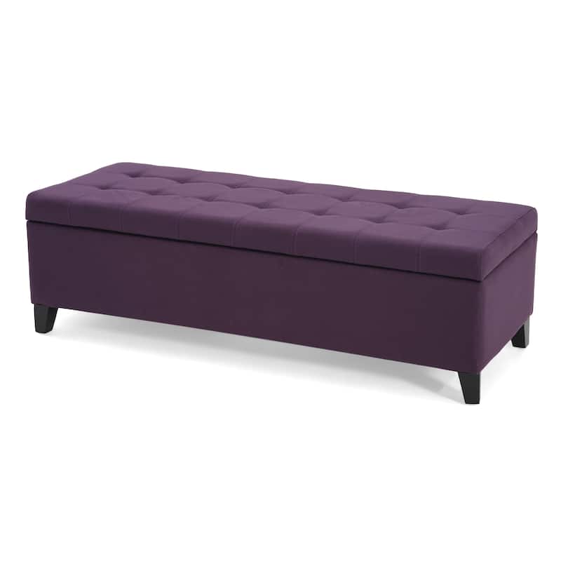 Mission Tufted Fabric Storage Ottoman Bench by Christopher Knight Home