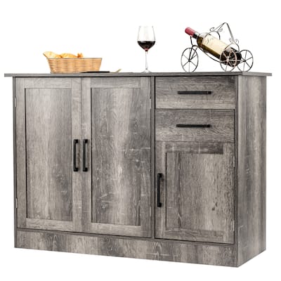 Gymax Buffet Storage Cabinet Console Table Kitchen Sideboard Drawer - See Details