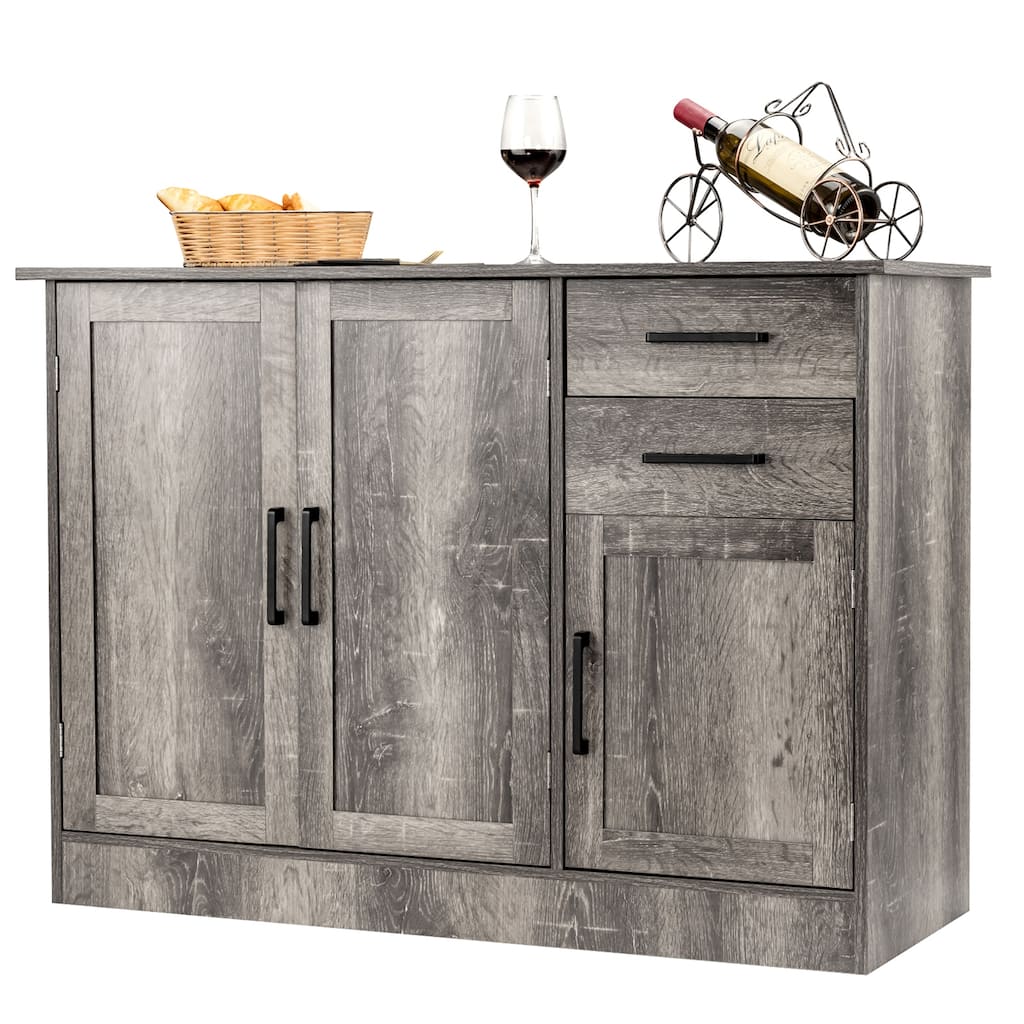 Gymax Buffet Storage Cabinet Console Table Kitchen Sideboard Drawer - See Details