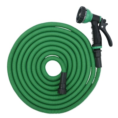 iLiving 50/75/100 Feet Patented Expandable Garden Hose - Heavy Duty, Extra Strong Connectors, with 9 Spray Nozzle