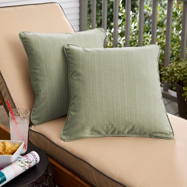 Decorative Pillow Covers Faux Linen Outdoor Pillow Cover for Patio Tent Toss Pillow 18 x 18 Inch, Brown, Set of 2, No Pillow Insert Deconovo Autunm Pillow Covers 18x18 Pack of 2 