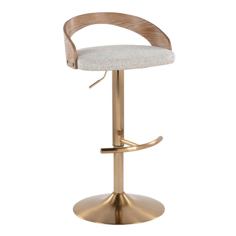 Carson Carrington Stavanger Adjustable Bar Stool with Rounded T Footrest (Set of 2)