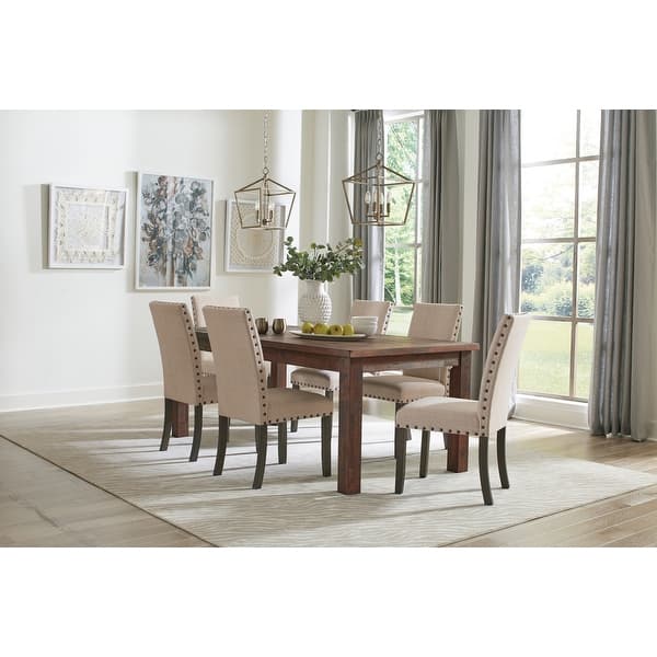 slide 2 of 4, Mina Rustic Golden Brown and Beige 5-piece Dining Set with Storage