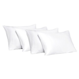 Handmade Black Pillowcase with White Hibiscus 100% Cotton