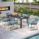 Option Table-Black&Chair-Blue