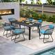 Option Table-Black&Chair-Blue