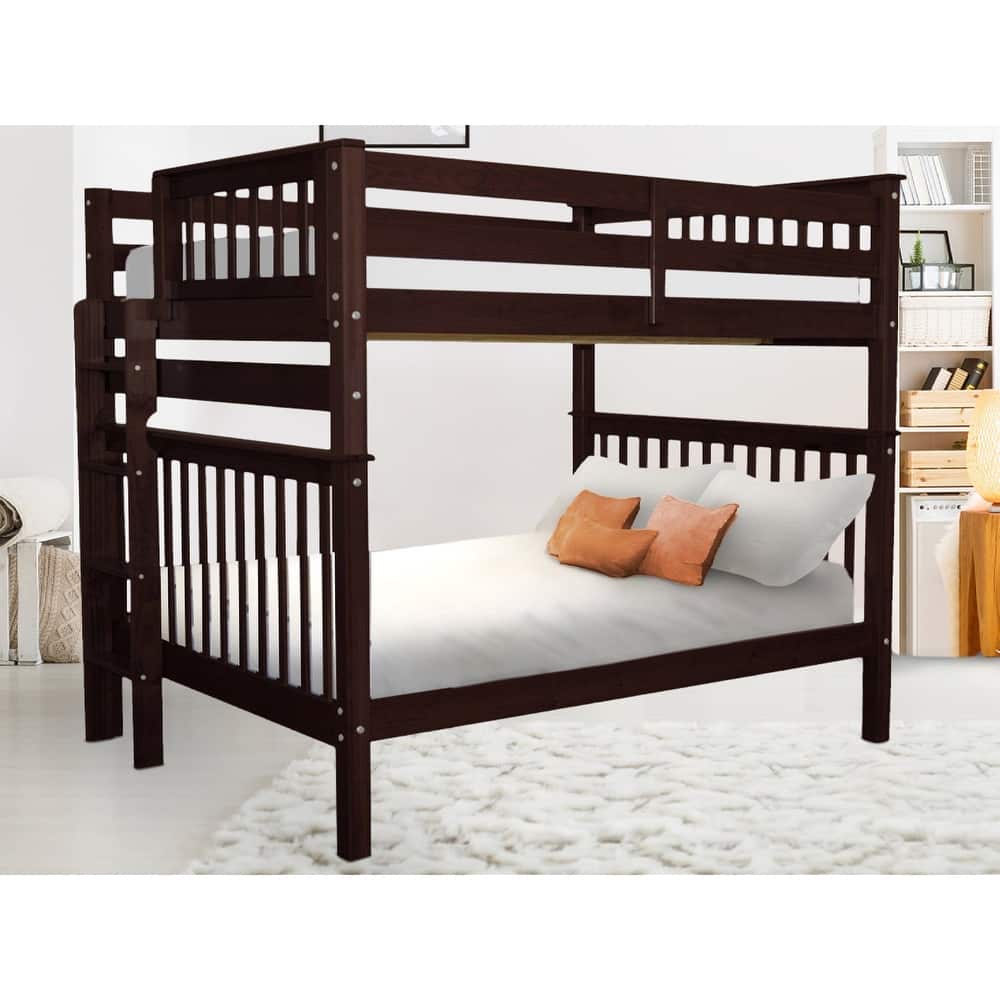 Taylor & Olive Trillium Full over Full Bunk Bed with End Ladder
