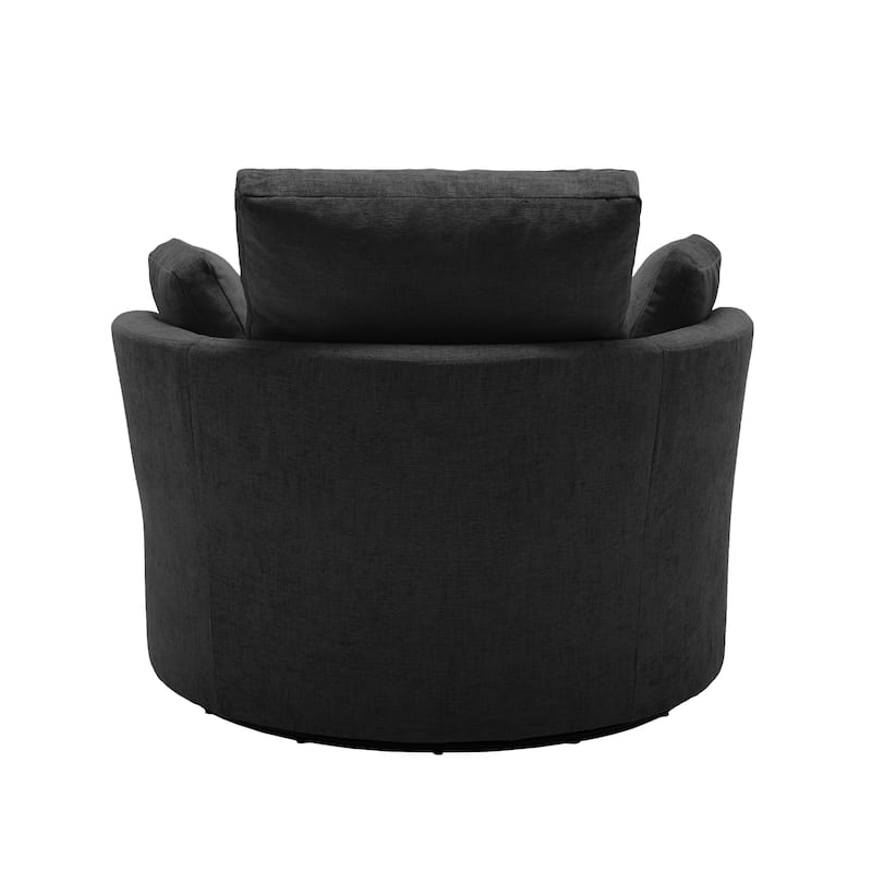 Upholstered Barrel Swivel Accent Chairs
