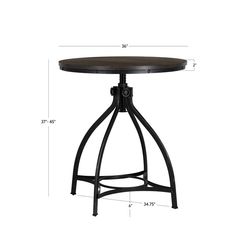 Caverly Round Adjustable Bar Table