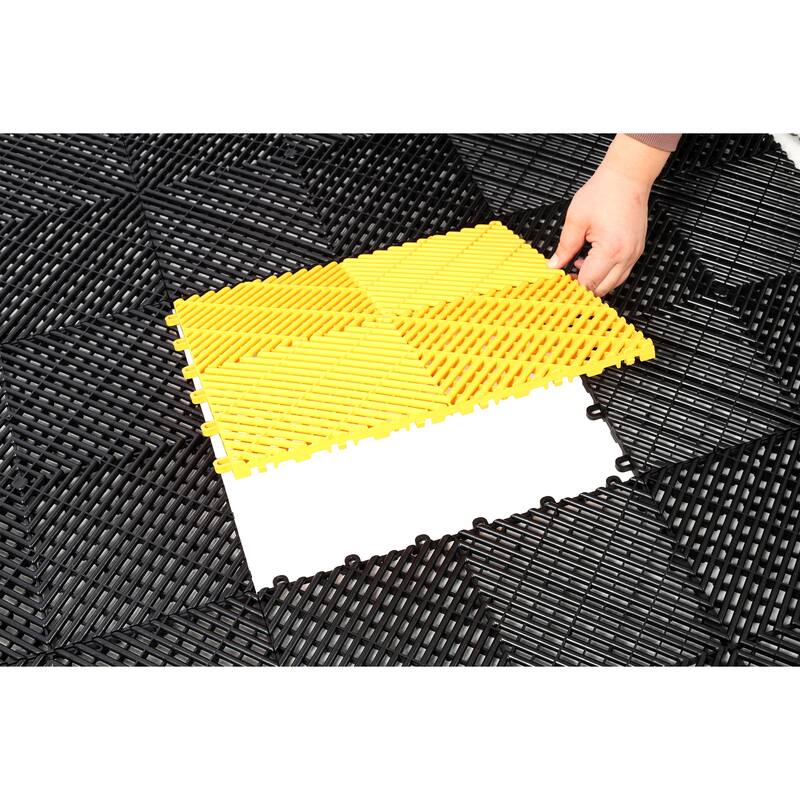 Anmytek Heavy Duty Interlocking Garage Floor Tiles Modular Plastic Snap Together Non Slip Drainage Mats