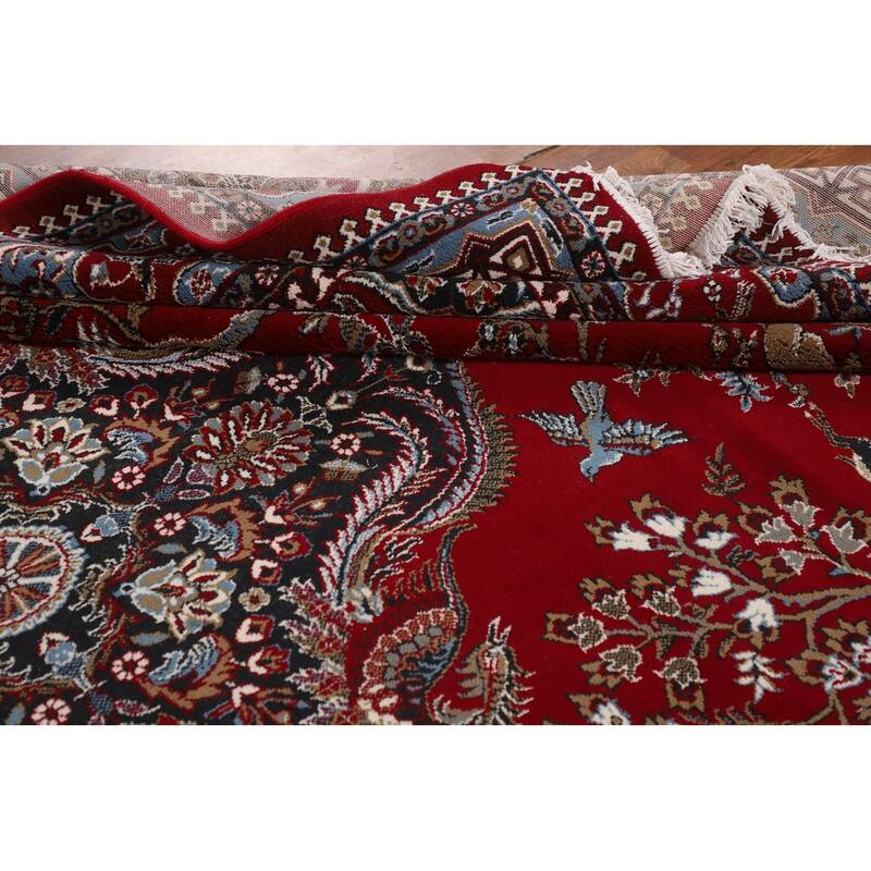 Animal Design Floral Kashan Turkish Area Rug Machine Made Carpet - 9'9" x 12'8"