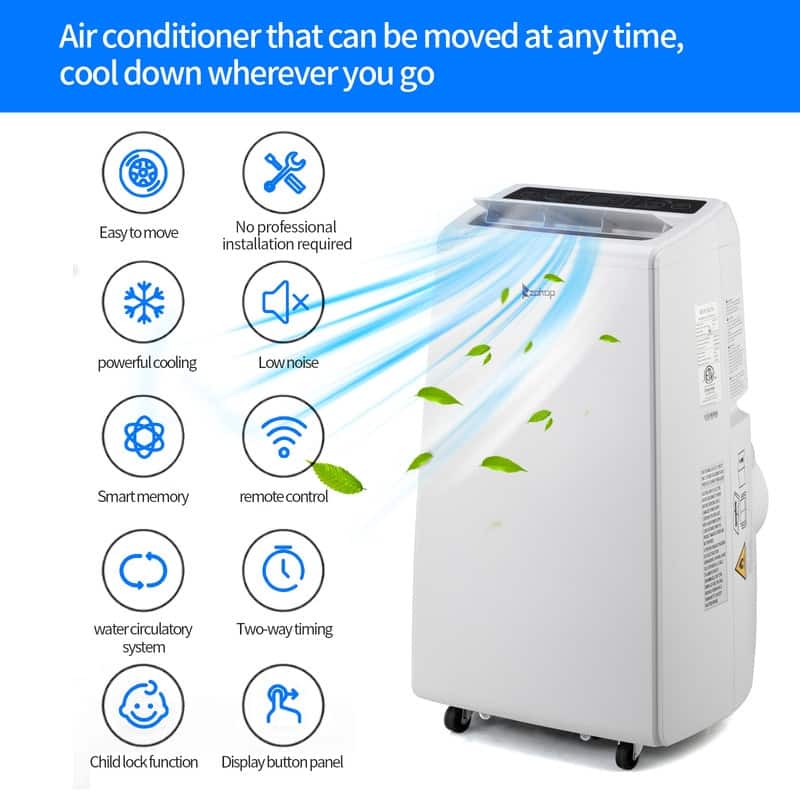 ZOKOP 12000 BTU Mobile Portable Air Conditioner with 3 Energy Efficient