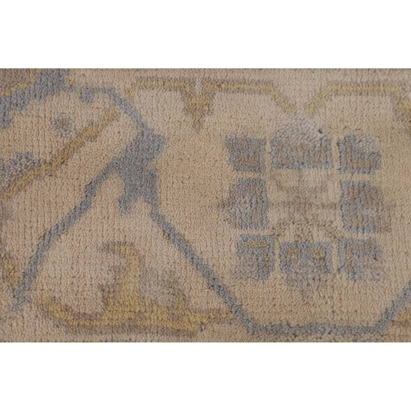 Earth Tone Oushak Area Rug Hand-Knotted Wool Carpet - 8'0" x 9'10"