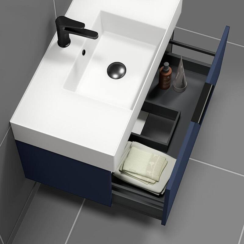 Nameeks Derin-3217-W-S Derin 32" Wall Mounted Single Basin Vanity Set