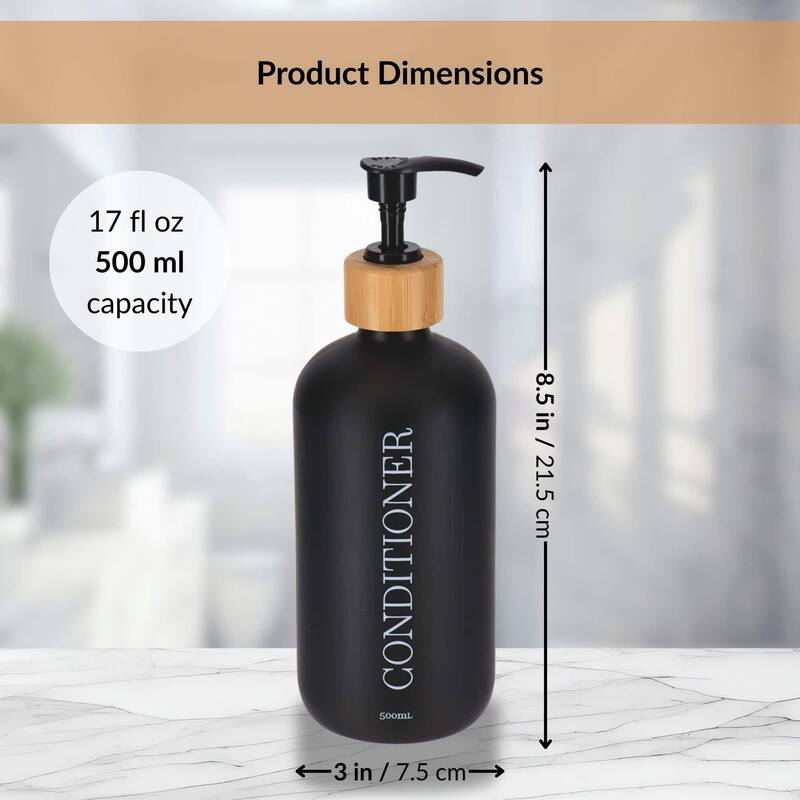 Matte Conditioner Dispenser 17 fl oz (500ml) - 3 L x 3 W x 8.5 H
