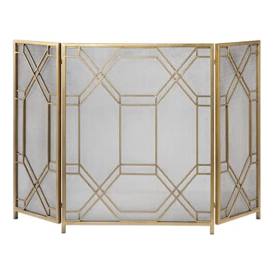 34" rosen gold fireplace screen